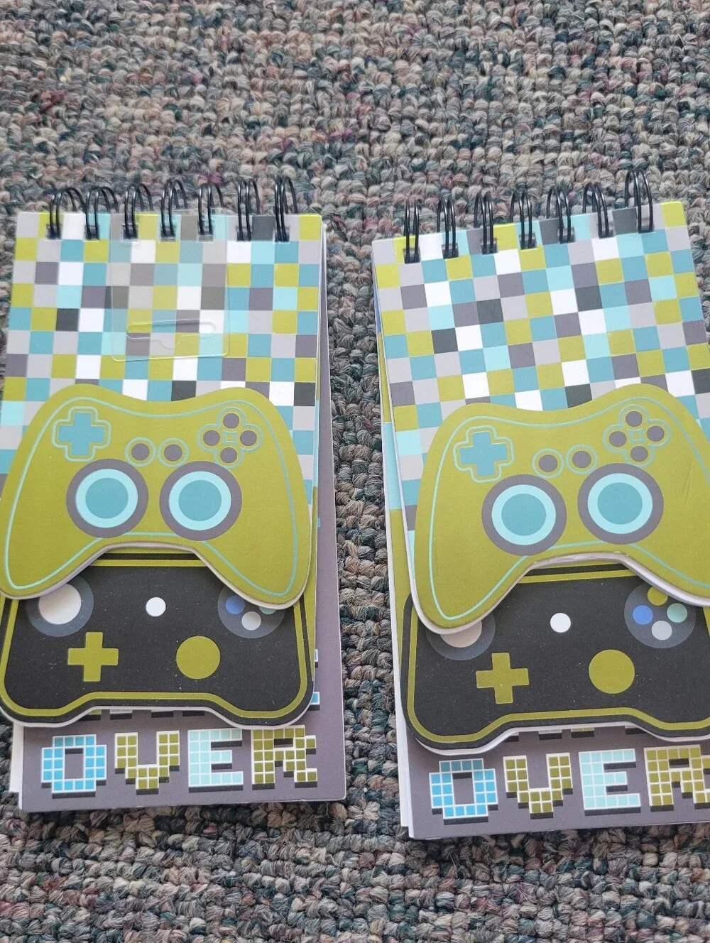 Video Game Controller Spiral Notebooks - Green & Aqua